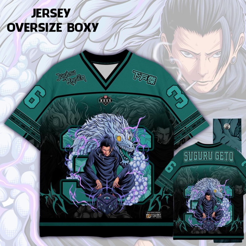 Anime Jujutsu Kaisen Merchandise - T-shirt en jersey imprimé Anime Jujutsu