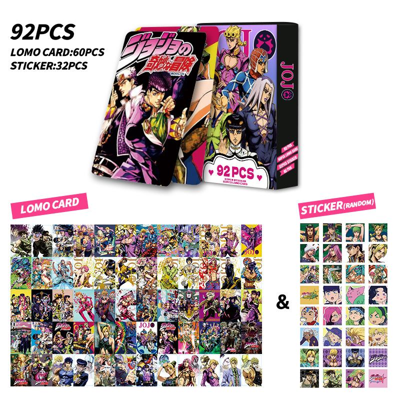 Jojo Anime Merchandise - 92 cartes photo JOJO double face,