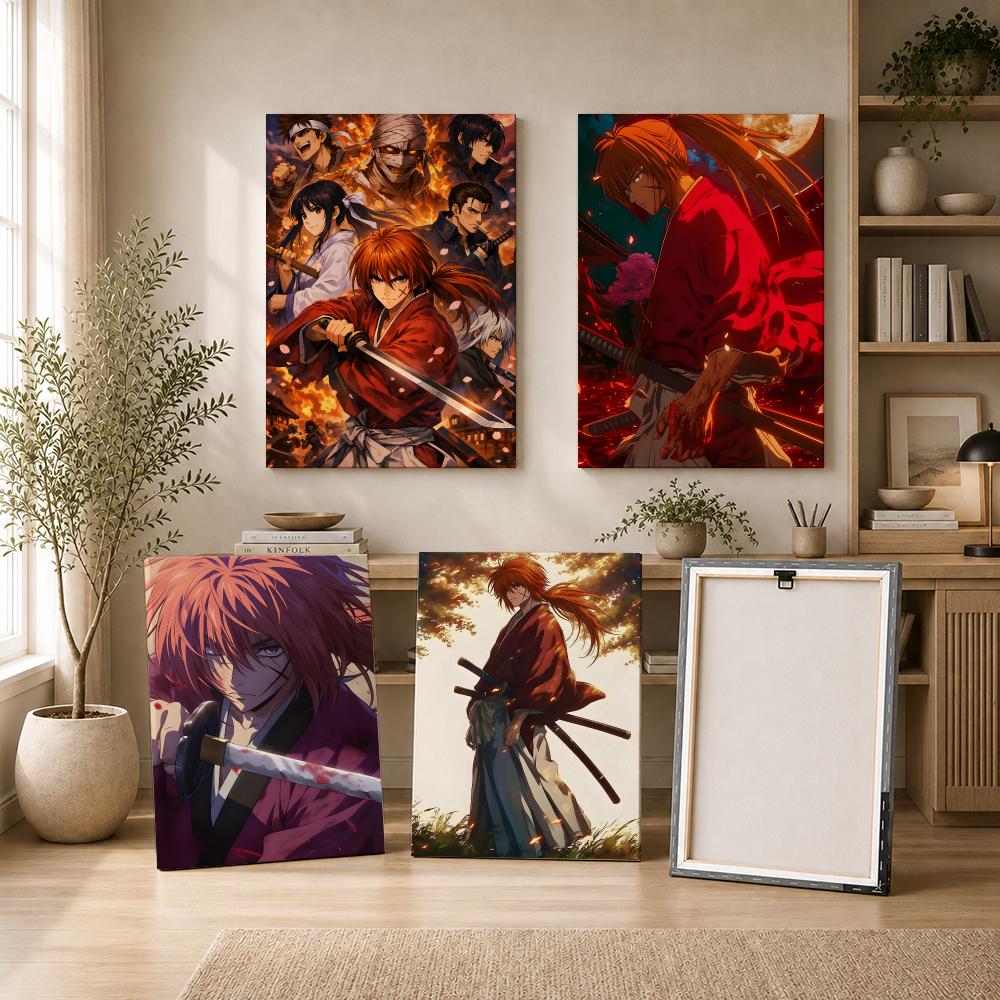 Anime Poster Print - Tableau mural encadré R-Rurouni K-Kenshin, affiche