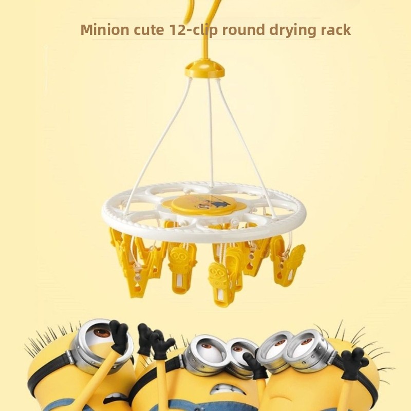 Anime Merchandise Clothes - Cintres ronds mignons Minions, pinces à