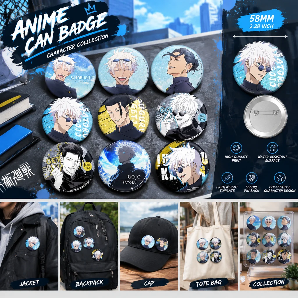 Anime Jujutsu Kaisen Merchandise - Badge Jujutsu Kaisen Pet58, tous les