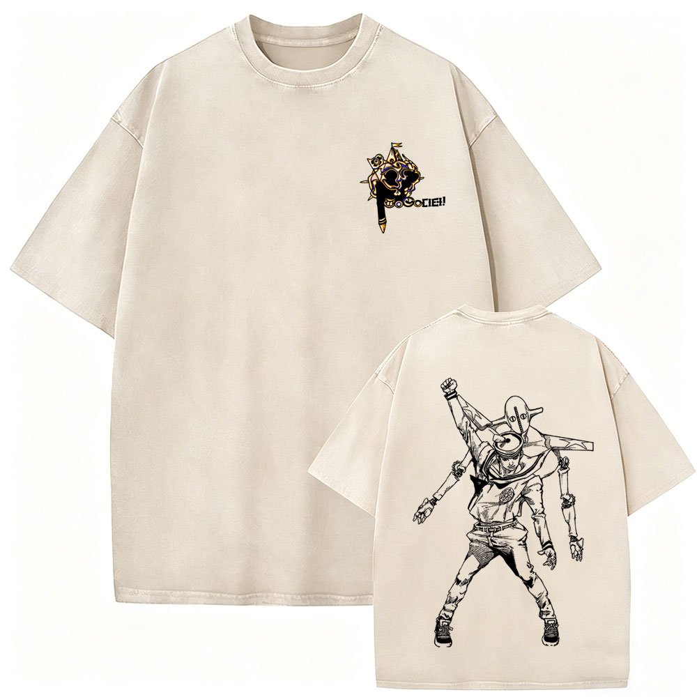 T-shirt Vintage Lavé Anime Joj - Jojo Anime Merchandise avis et prix
